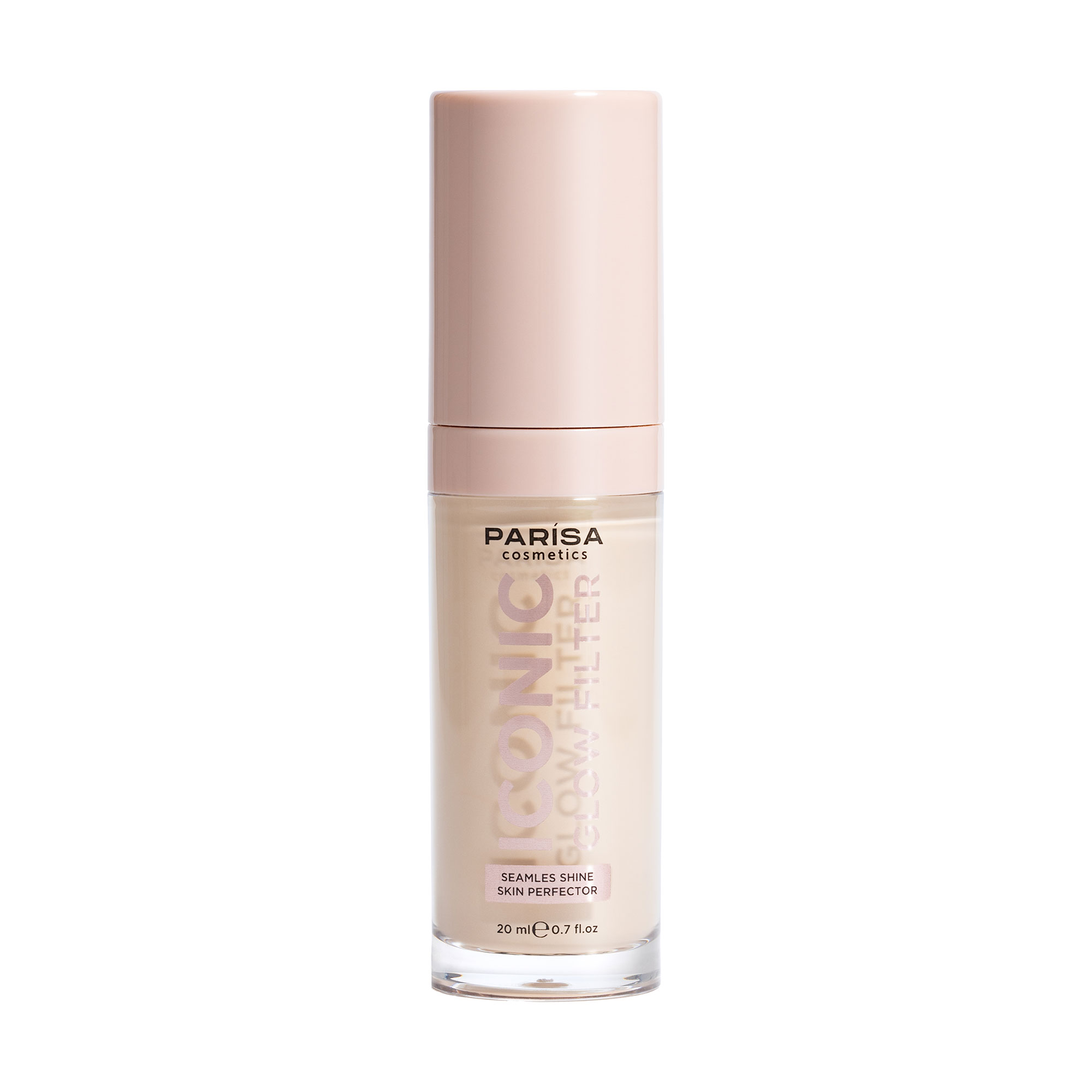 Тональна основа-флюїд для обличчя Parisa Cosmetics Iconic Glow Filter 601 Porcelain Glow, 20 мл