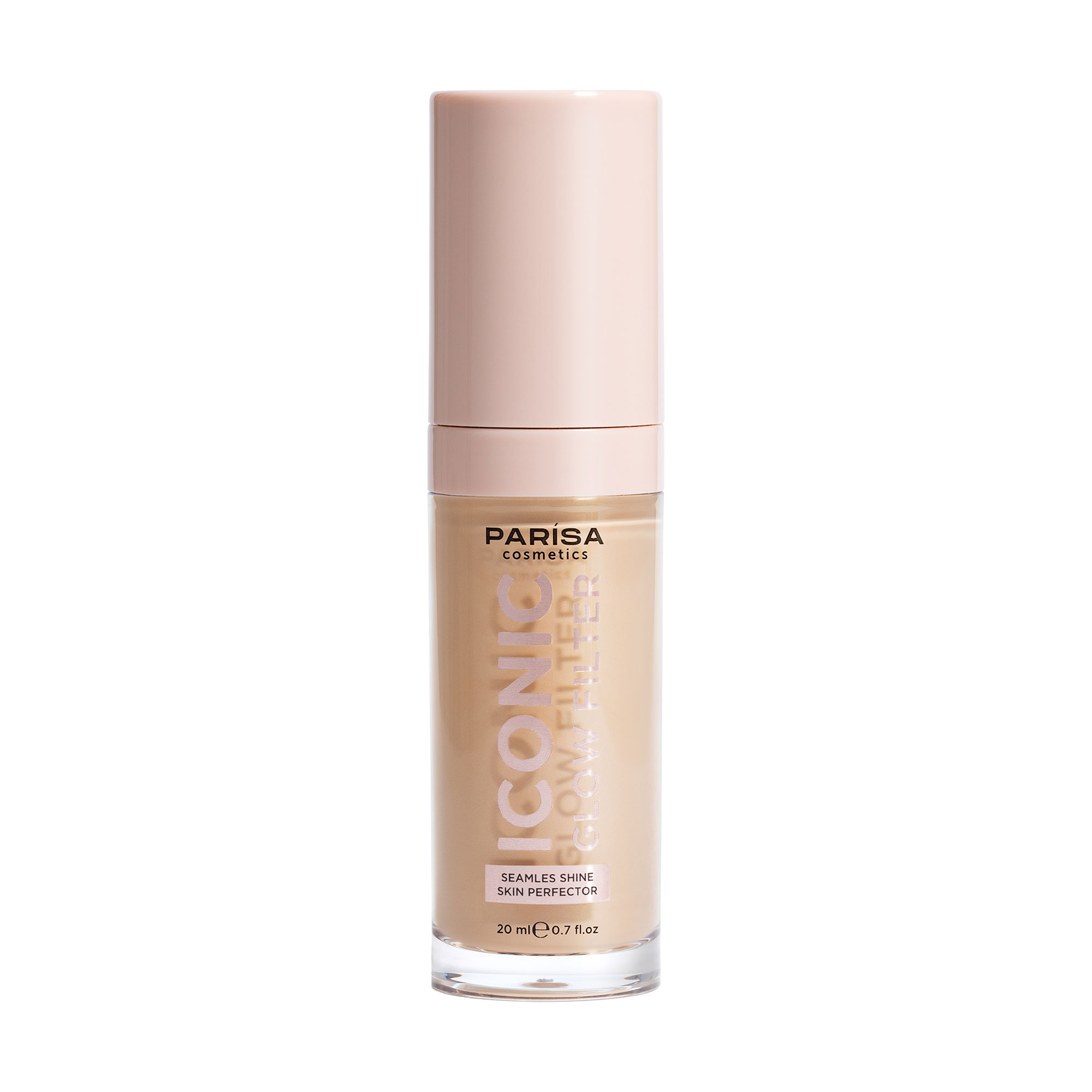 Тональна основа-флюїд для обличчя Parisa Cosmetics Iconic Glow Filter 604 Warm Ivory, 20 мл